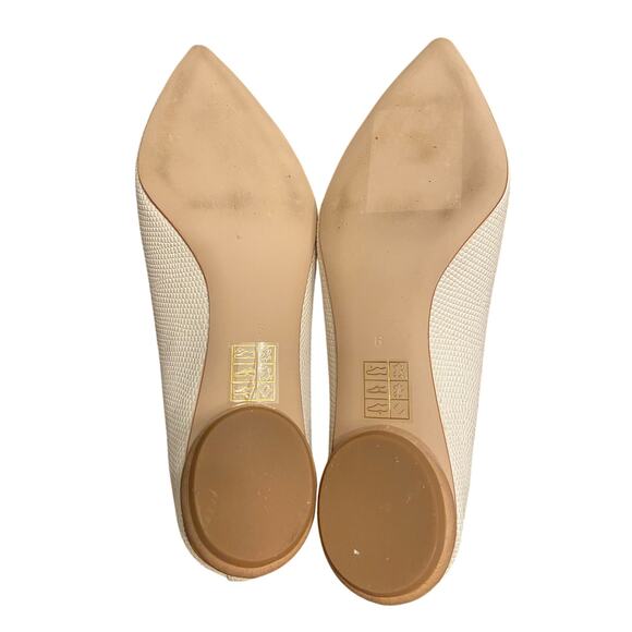 Jeffrey Campbell Viona Lizard Embossed Loafers Pointed Toe Sculpted Boho Heel 6 - Picture 9 of 10